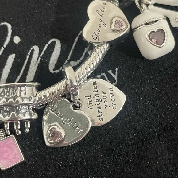 Linx Snake Chain Bracelet with Daughter and 13th Birthday Themed Charms - Picture 8 of 9